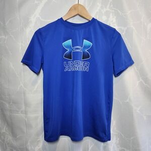Under Armour Swim T-Shirt Junior‎ Boys XL Blue UPF 50 Rash Guard Sun Protection